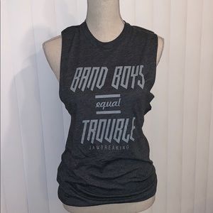 Band Boys Equal Trouble Muscle Tank Top